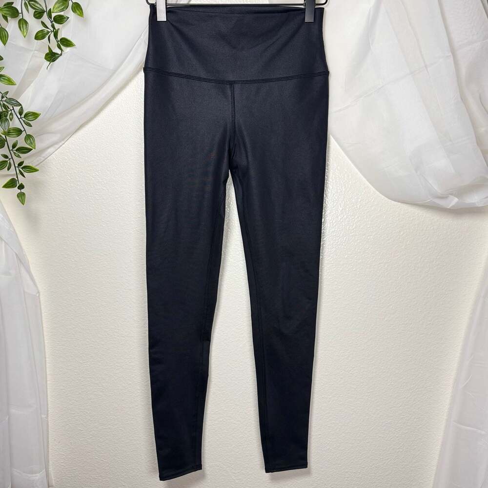 Alo Yoga Airlift High-Waist Full Length Shiny Leggings Black